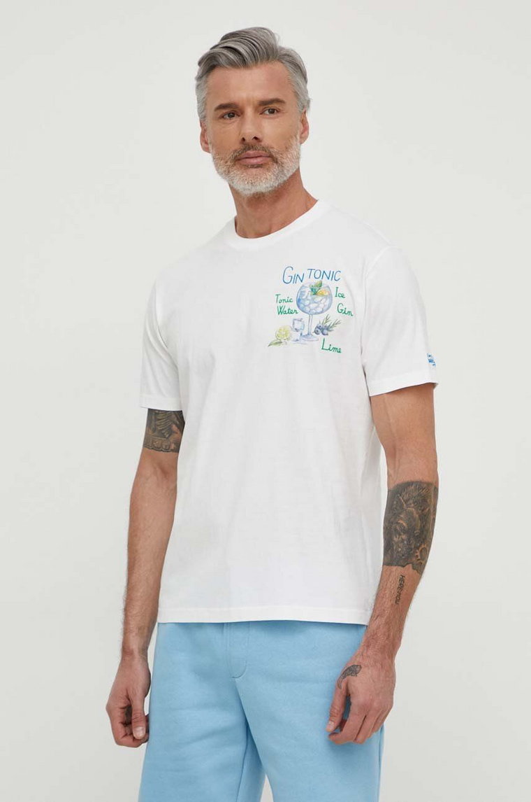 MC2 Saint Barth t-shirt bawełniany kolor biały z nadrukiem TSHM001