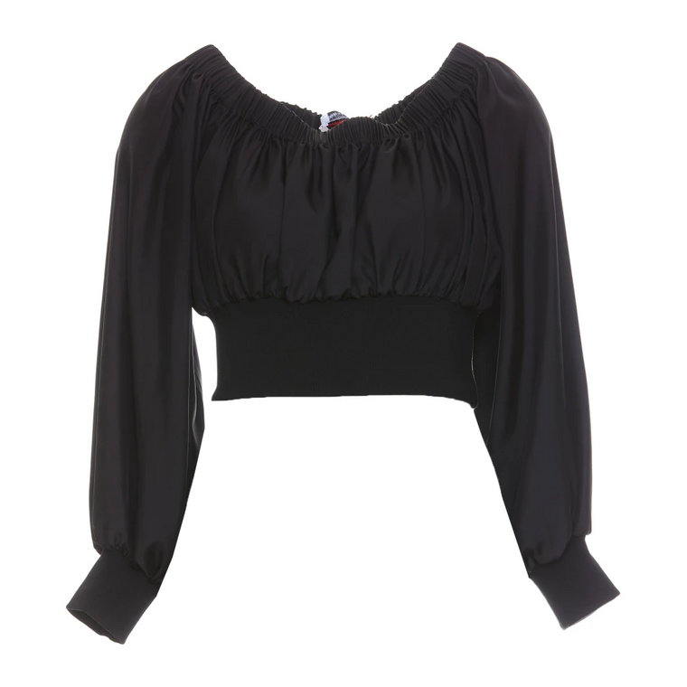 Elegancka Czarna Crop Top Alexander McQueen