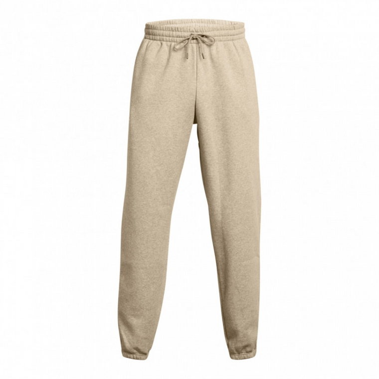 Męskie spodnie dresowe Under Armour UA Essential Flc Puddle Pant - beżowe