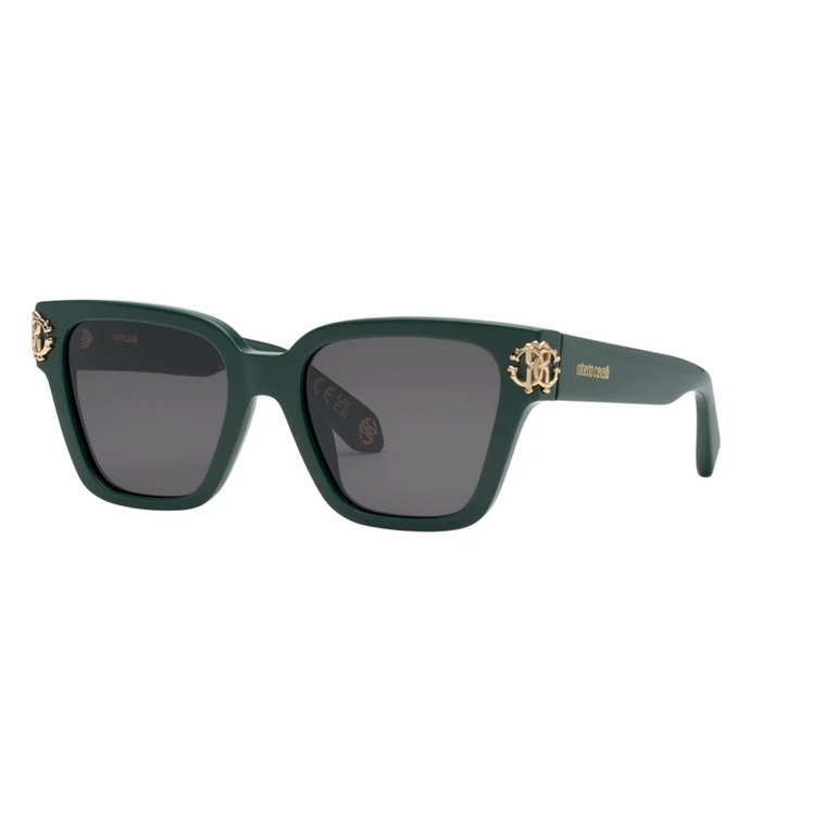 Okulary przeciwsłoneczne styl motyla Zielony Błyszczący Roberto Cavalli