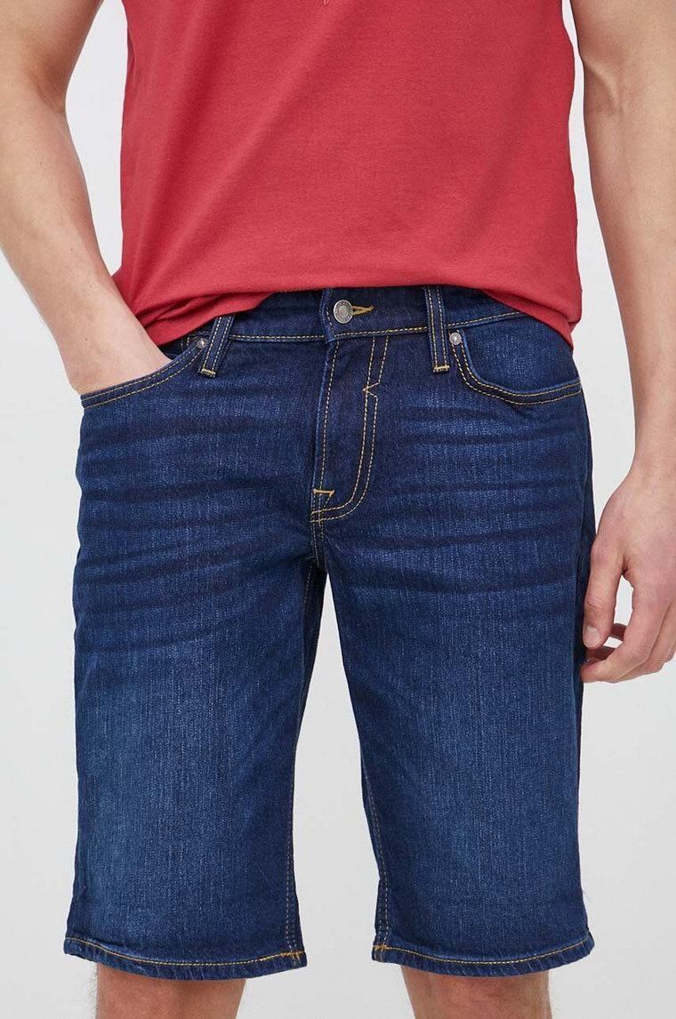 Guess szorty jeansowe męskie kolor granatowy