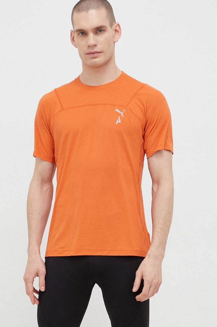 Puma t-shirt do biegania Seasons kolor pomarańczowy gładki