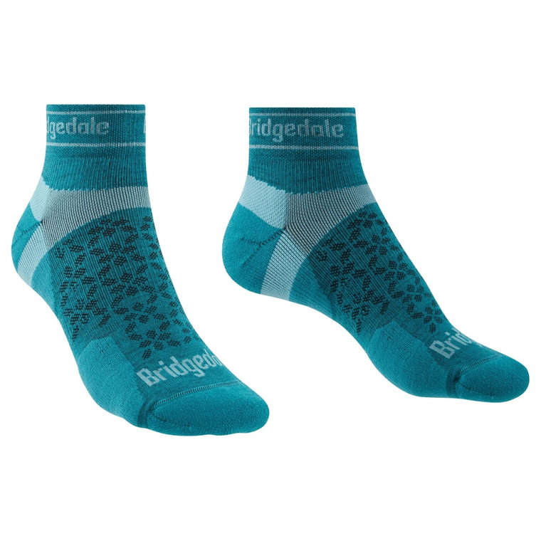 Damskie skarpety do biegania Bridgedale Ultralight T2 Merino Sport Low teal - 41-43