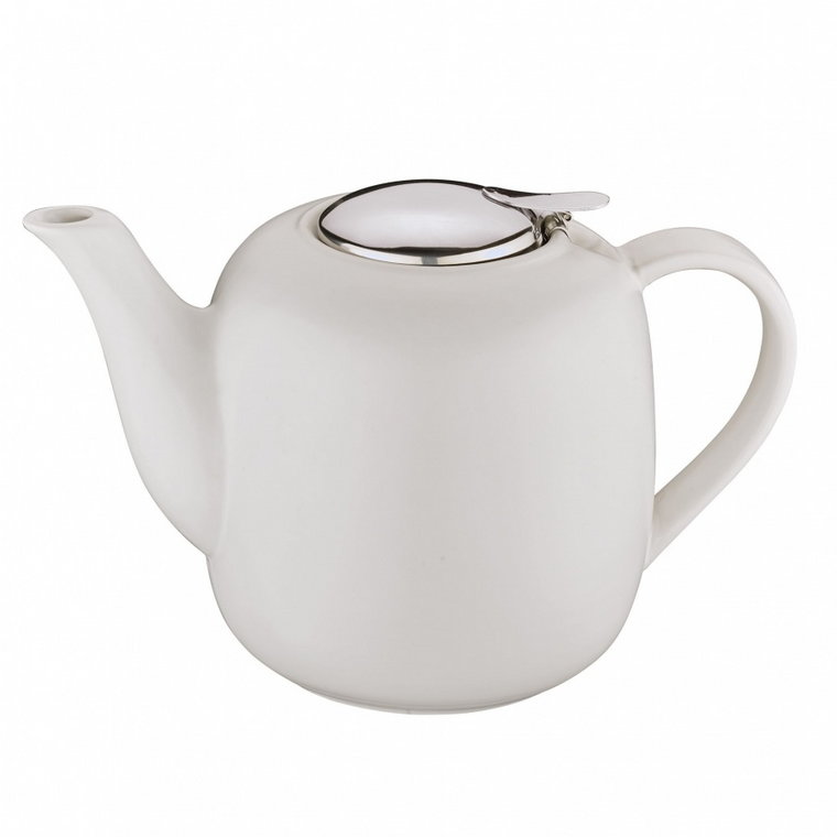 dzbanek do herbaty, z zaparzaczem, ceramika/stal nierdzewna, 1,5 l, biały kod: KU-1046002200