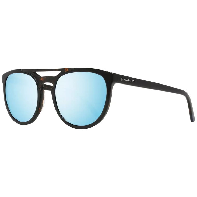 Czarne okulary przeciwsłoneczne z efektem lustrzanym dla mężczyzn Gant