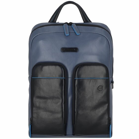 Piquadro Blue Square Revamp Backpack RFID Leather 42 cm Laptop Compartment blu-blu