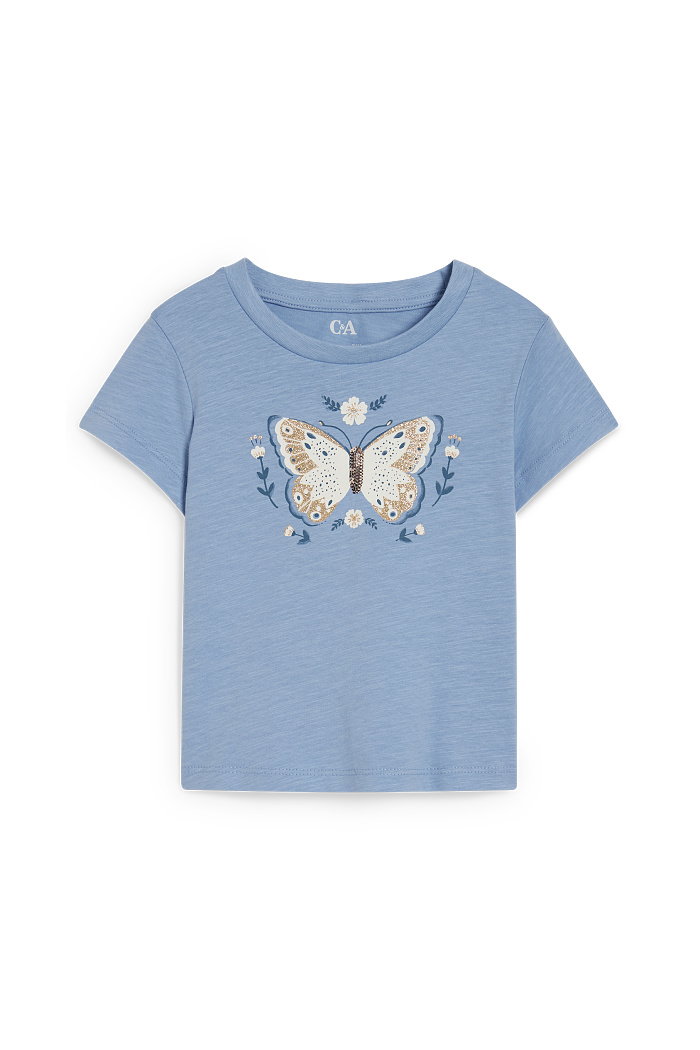 C&A Motyl-koszulka z krótkim rękawem, Niebieski, Rozmiar: 92