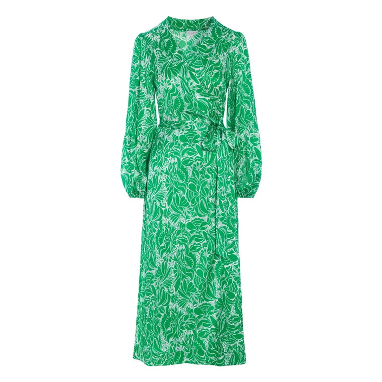 Elegancka Zielona Sukienka z Jedwabiu Dea Kudibal