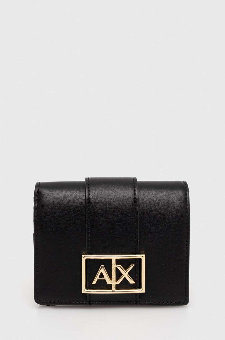 Armani Exchange portfel damski kolor czarny 948600 4F786