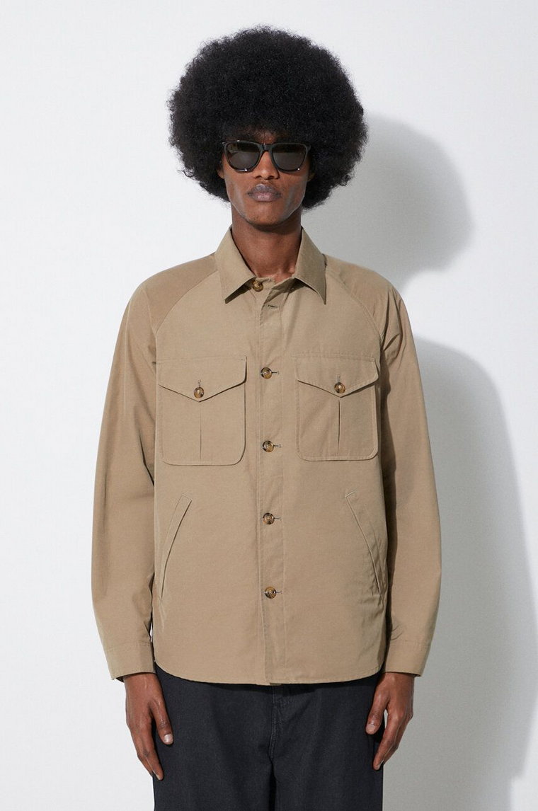 Baracuta kurtka Shirt Jacket Br Cloth męska kolor beżowy przejściowa BRCPS1044