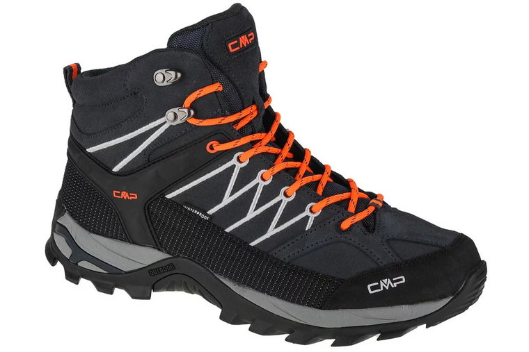 CMP Rigel Mid 3Q12947-56UE, Męskie, Szare, buty trekkingowe, skóra zamszowa, rozmiar: 41