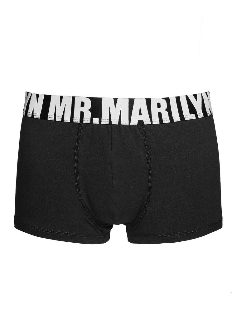 Bokserki męskie klasyczne z zewnętrzną logowaną gumą Letters Boxer Marilyn