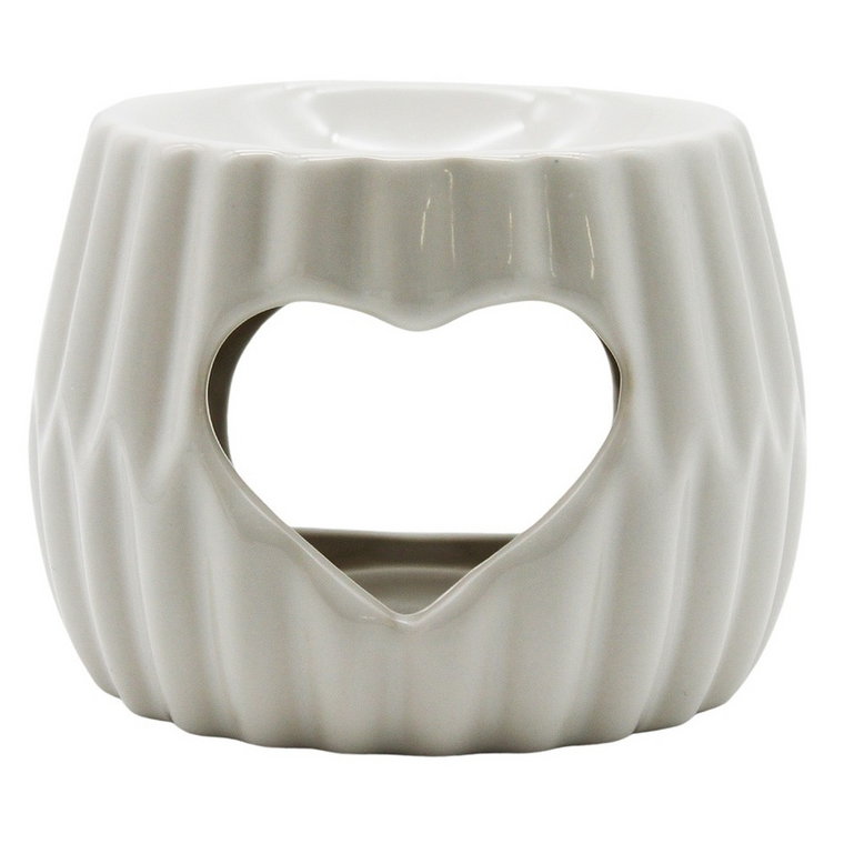 Home Elements Lampa aromatyczna Heart, biały, śr. 8,5 cm
