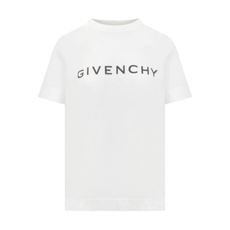 Biała koszulka z nadrukiem na klatce piersiowej Givenchy