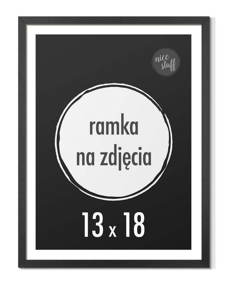 Ramka na zdjęcia 13x18 cm B6 Ramki 18x13 czarna stojąca z nóżką