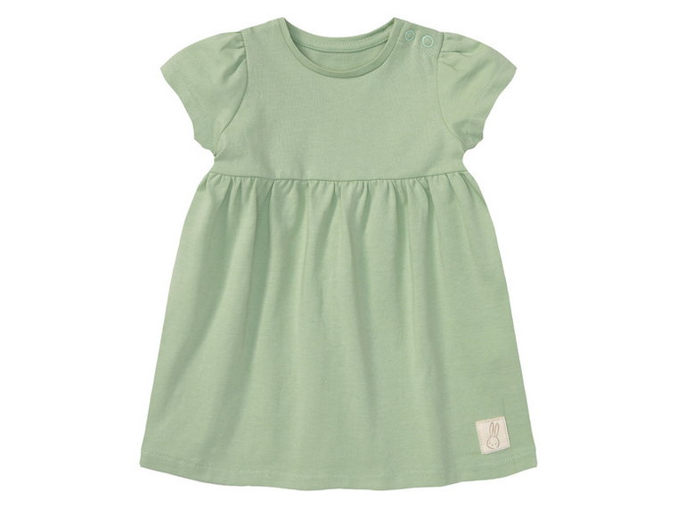 lupilu Sukienki niemowlęce z czystej bawełny, 2 sztuki (50/56, Czerwony/ zielony)