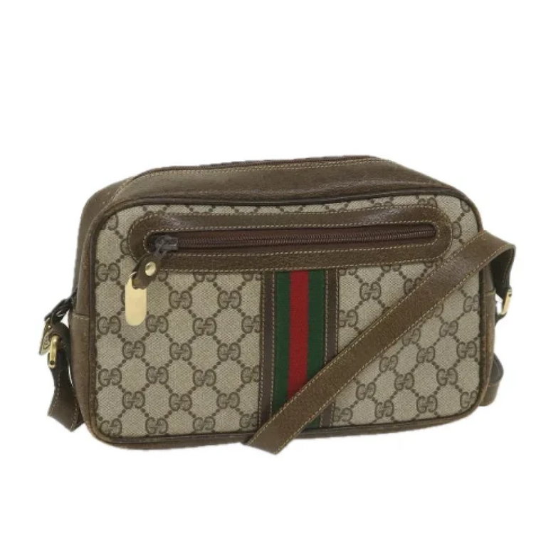 Pre-owned Canvas shoulder-bags Gucci Vintage