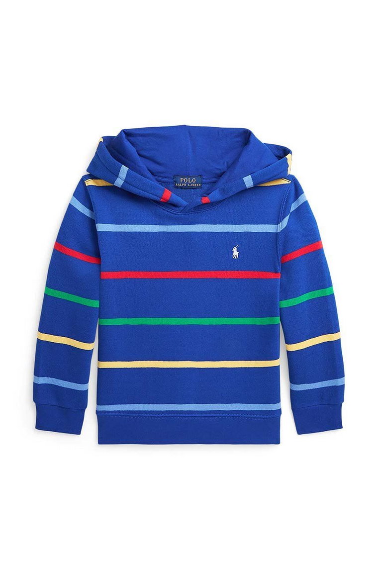 Polo Ralph Lauren bluza dziecięca kolor granatowy z kapturem wzorzysta