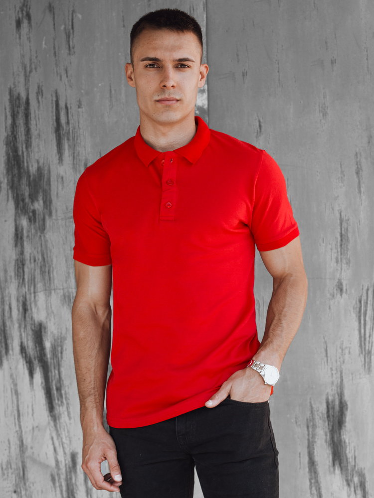 Koszulka męska polo czerwona Dstreet PX0598