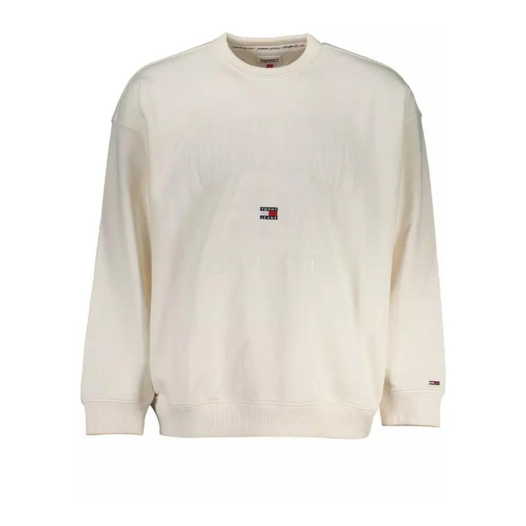 Biały Bawełniany Sweter dla Mężczyzn Tommy Hilfiger