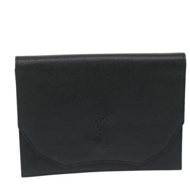 Pre-owned Leather clutches Yves Saint Laurent Vintage