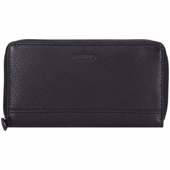 mano Don Montez Leather Wallet 18,5 cm schwarz