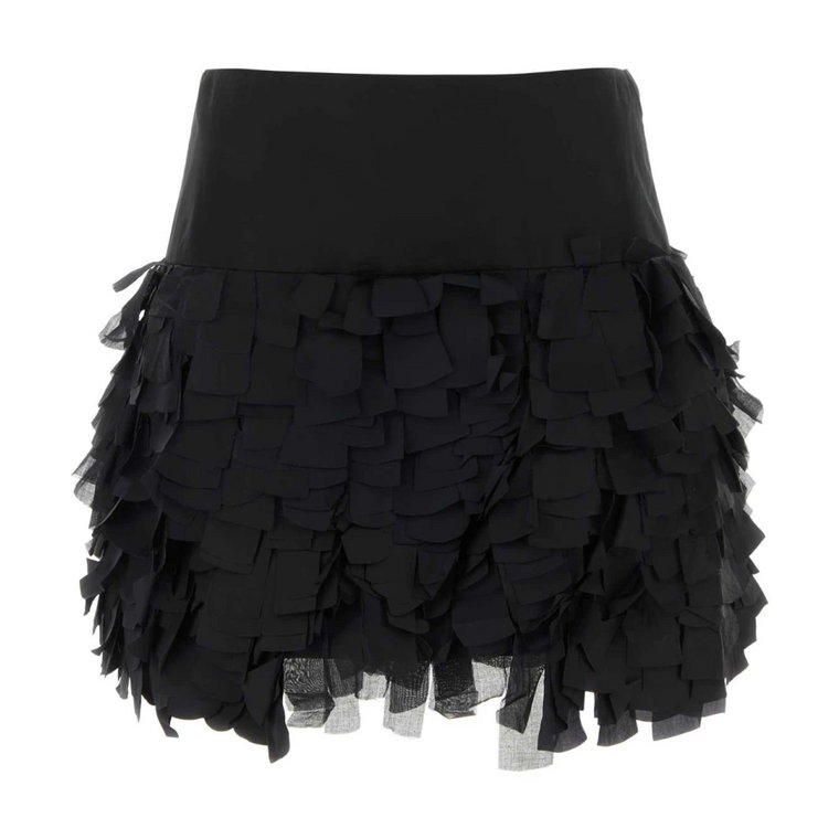 Czarna bawełniana mini spódnica Jil Sander
