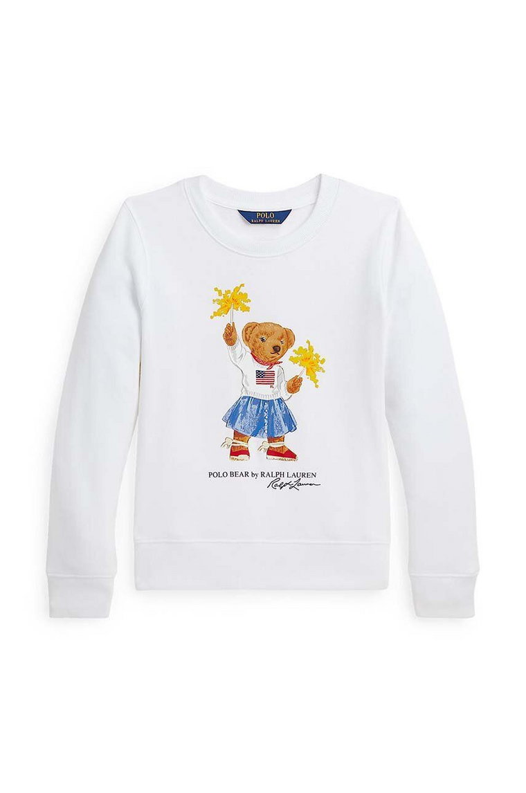 Polo Ralph Lauren bluza dziecięca kolor biały z nadrukiem 313945063001