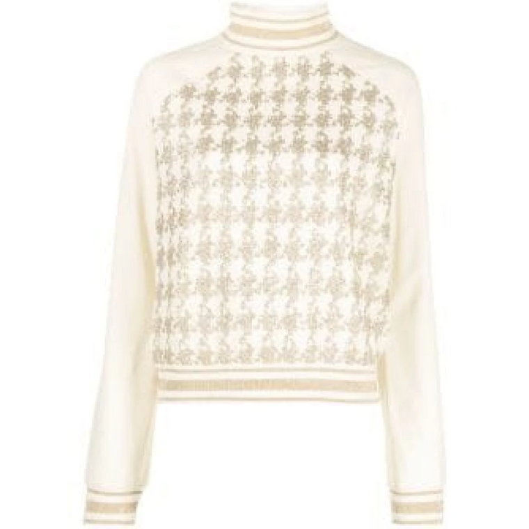 Luksusowy Sweter w Kratkę Balmain