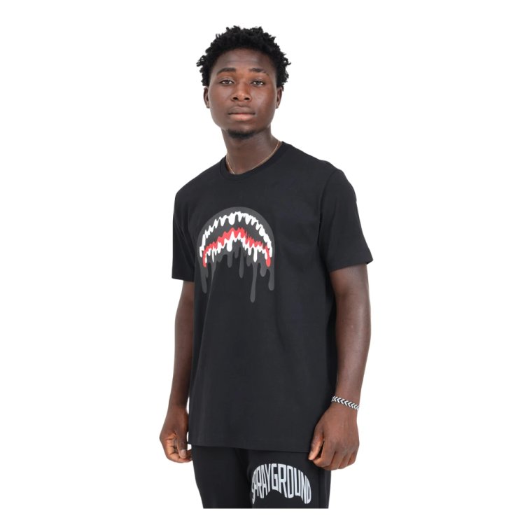 Czarna Loose Smooth T-shirt Sprayground