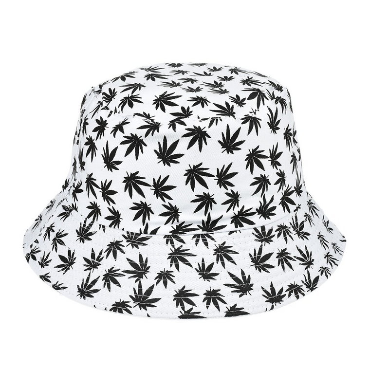 Biały kapelusz dwustronny bucket hat wędkarski modny kap-m3