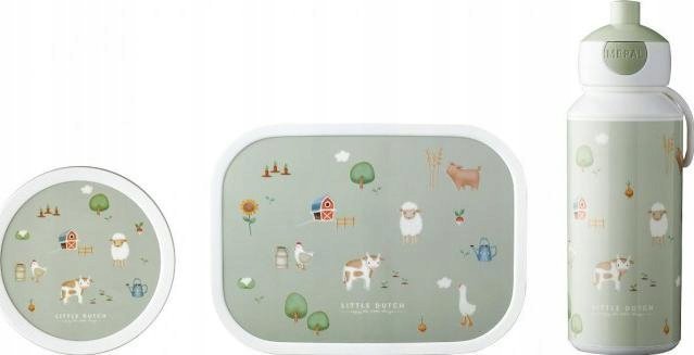 Zestaw dziecięcy bidon lunchbox Mepal Campus Little Farm Lunch Zestaw 3el.