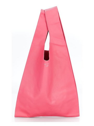 Frankie Morello Skórzany shopper bag w kolorze różowym - (S)33,5 x (W)54 x (G)1 cm