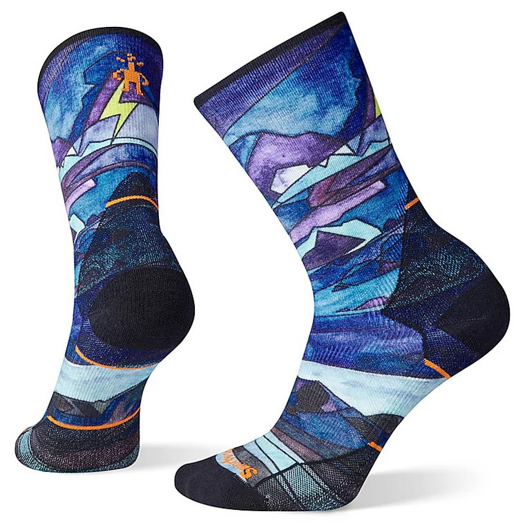 Damskie skarpety do biegania Smartwool Athlete Edition Run Print Crew Socks multi color - 34-37