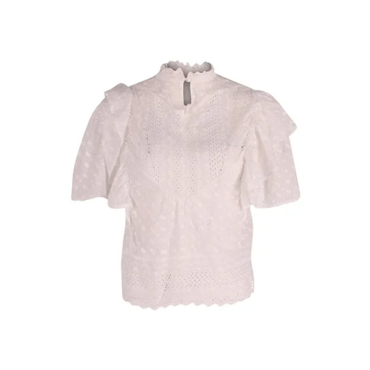 Biała haftowana bluzka z bawełny Isabel Marant Pre-owned
