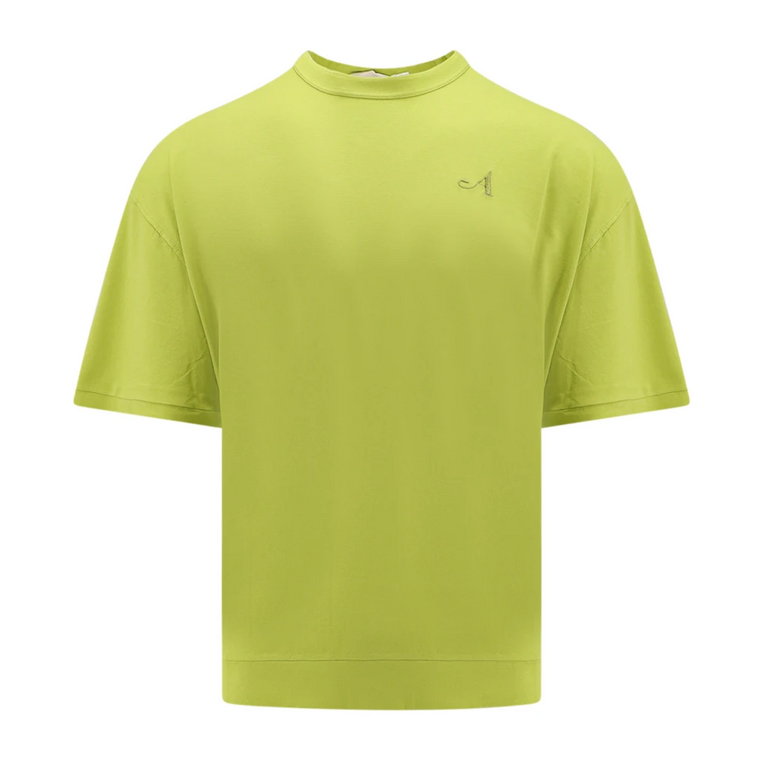 Zielony T-Shirt z Okrągłym Dekoltem Ten C