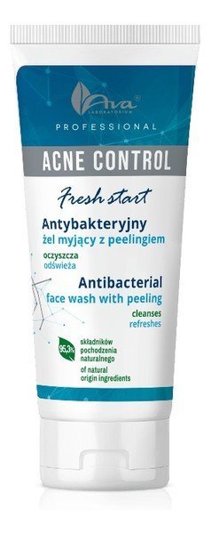 Ava, Acne Control Professional, Antybakteryjny żel myjący z peelingiem, 200 ml