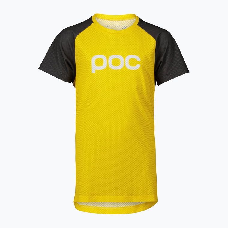 Koszulka rowerowa dziecięca POC Essential MTB aventurine yellow/sylvanite grey