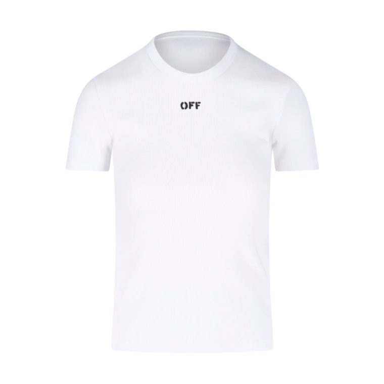 Rib Basic Tee Biały Czarny Off White