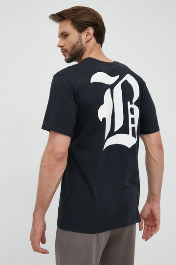 Burton t-shirt bawełniany kolor czarny z nadrukiem