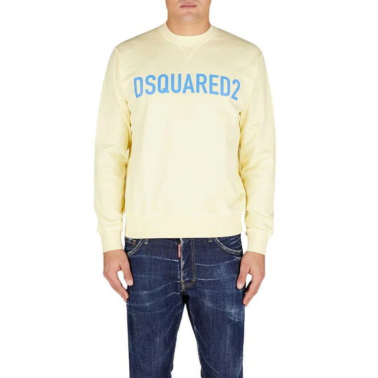 Żółty Sweter z Bawełny - ECO Dyed Dsquared2