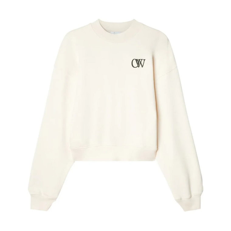 Bawełniany Sweter z Czarnym Logo Off White