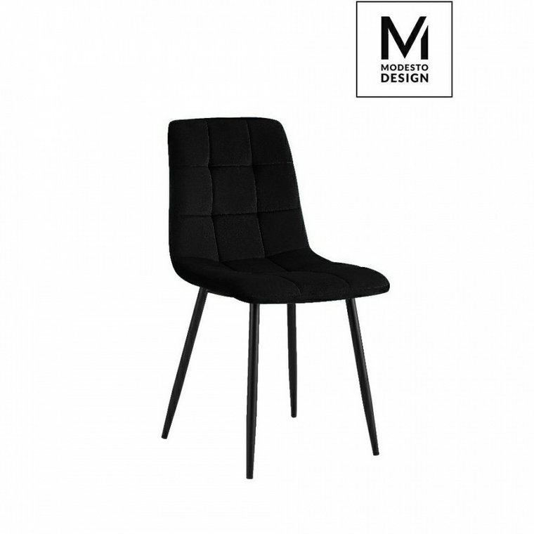 MODESTO krzesło CARLO czarne - welur, metal kod: J-06.BLACK