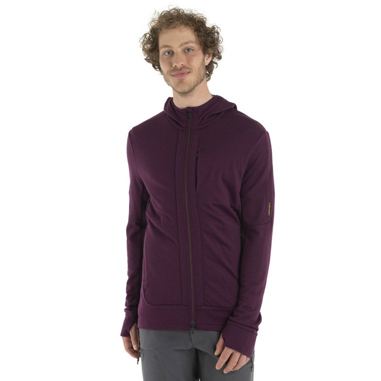 Męska bluza Icebreaker Quantum III LS Full Zip Hoodie nightshade - XL