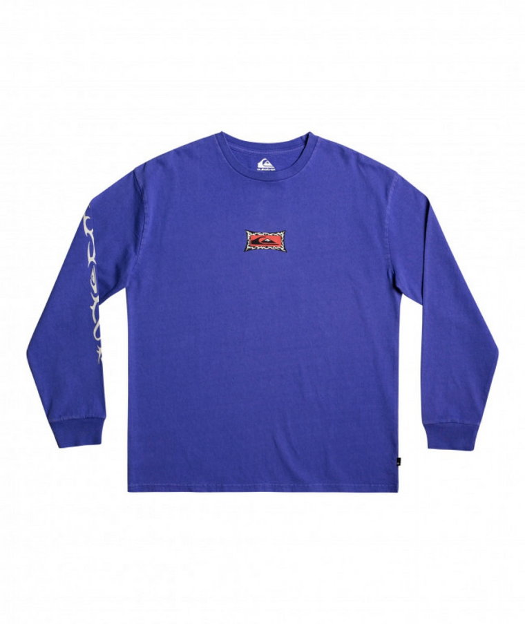 Męski longsleeve z nadrukiem QUIKSILVER TRIBALTIMES - niebieski