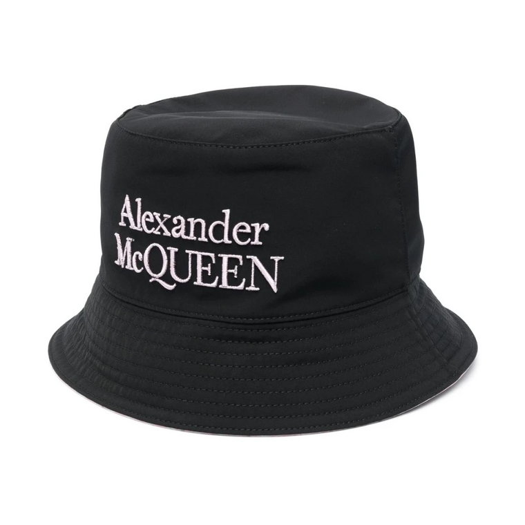 Czarna Logo Bucket Hat dla Mężczyzn Alexander McQueen