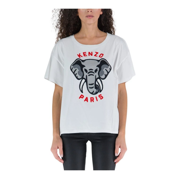 Relaksujący T-shirt w głębokim żółtym kolorze Kenzo