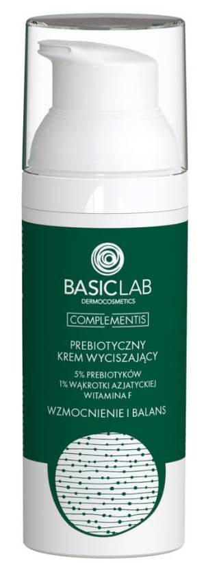 BasicLab Complementis Prebiotyczny krem wyciszający 5% prebiotyk, 1% wąkrotki azjatyckiej 50ml