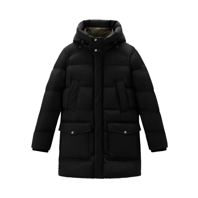 Premiumowa Parka Puchowa Czarna Woolrich