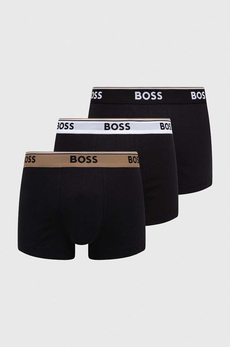 BOSS bokserki 3-pack męskie kolor czarny